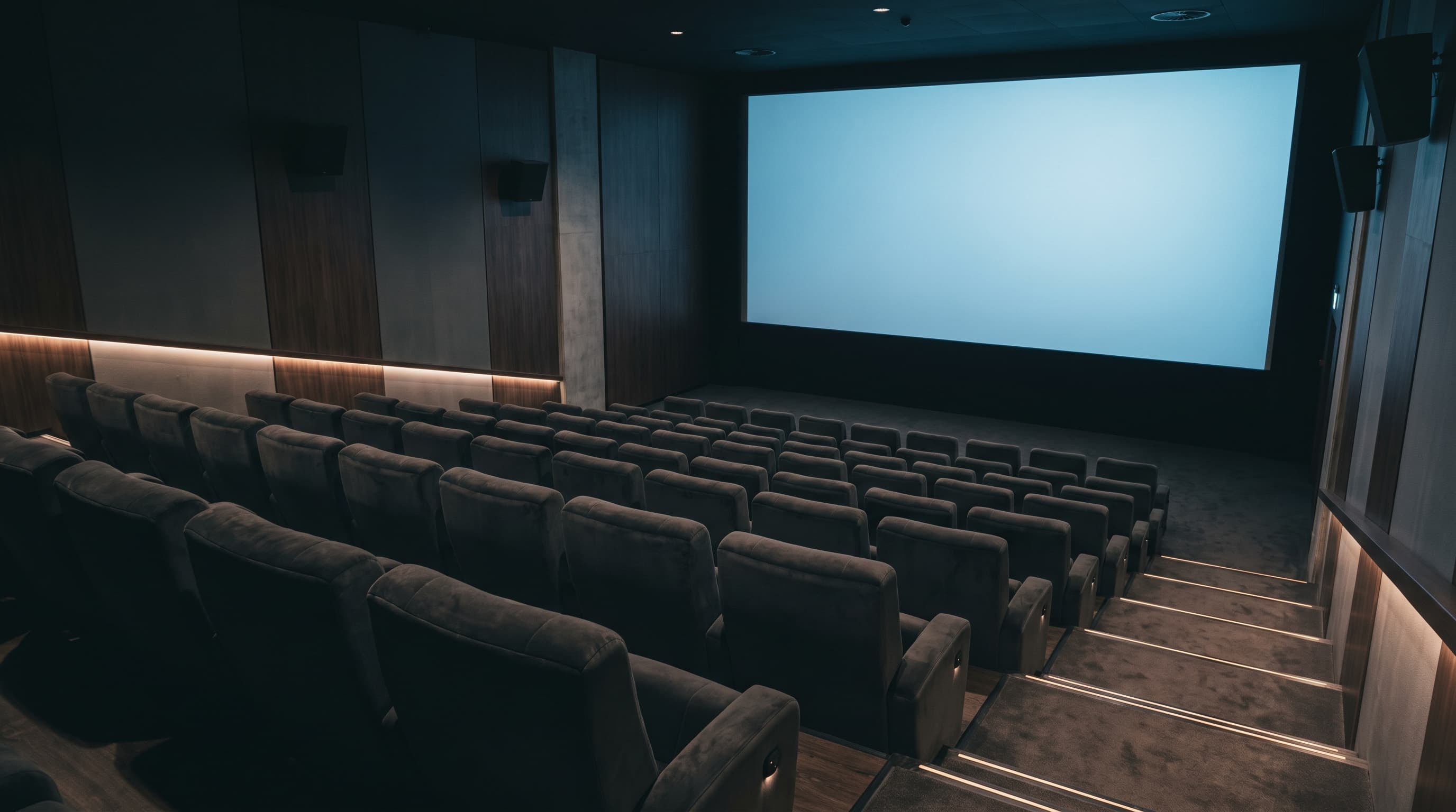 An empty cinema auditorium after the last screening